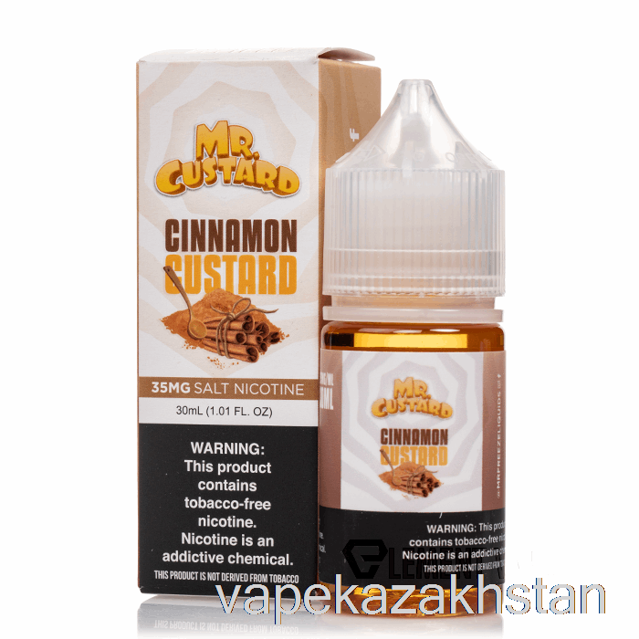 Vape Disposable Cinnamon Custard - Mr Custard Salts - 30mL 35mg